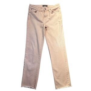 Lauren‎ Ralph Lauren Premier Straight Ankle Jeans Pink Raw Hem Size 2 Fits 27"